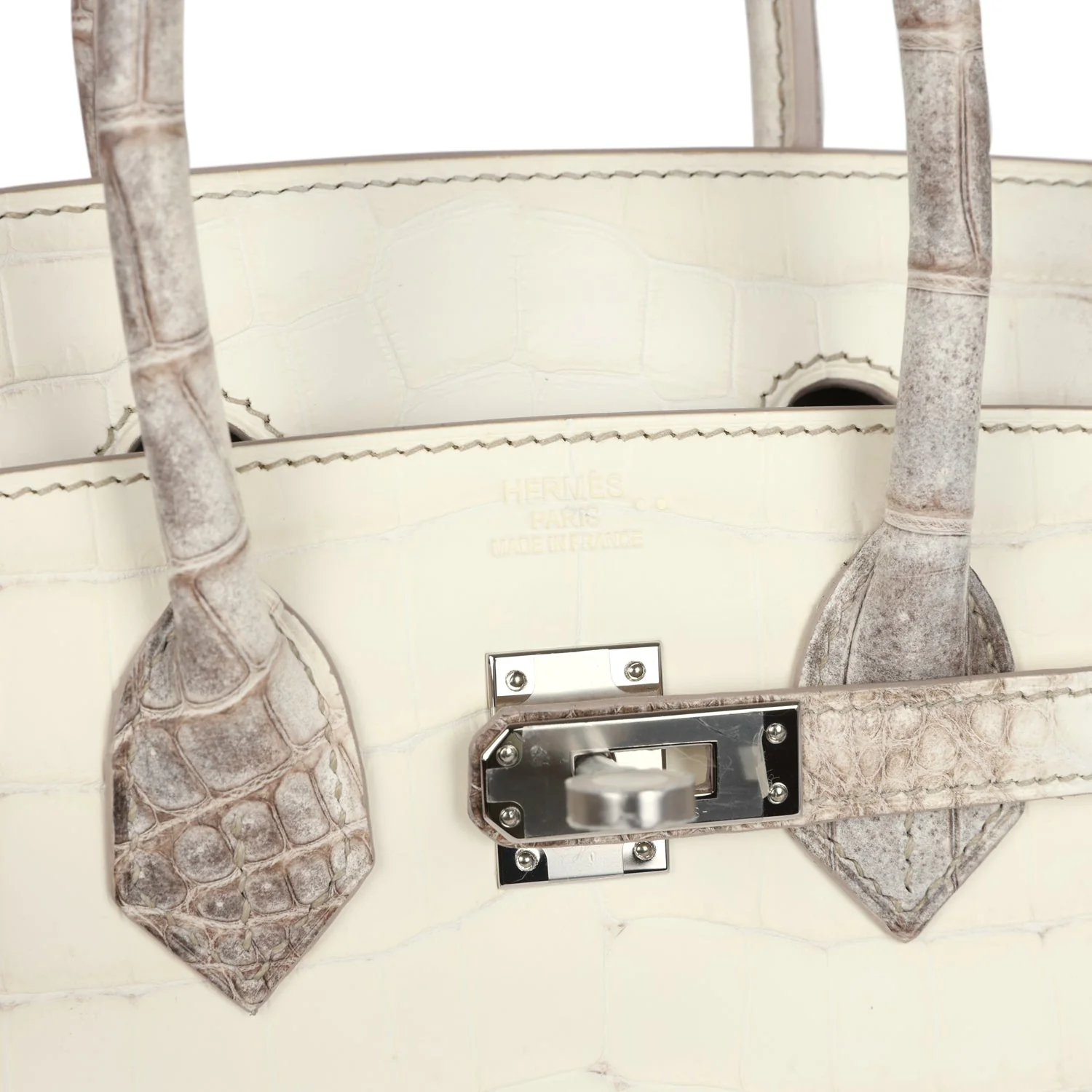 Hermes Birkin 25 Himalaya Niloticus Crocodile Palladium Hardware