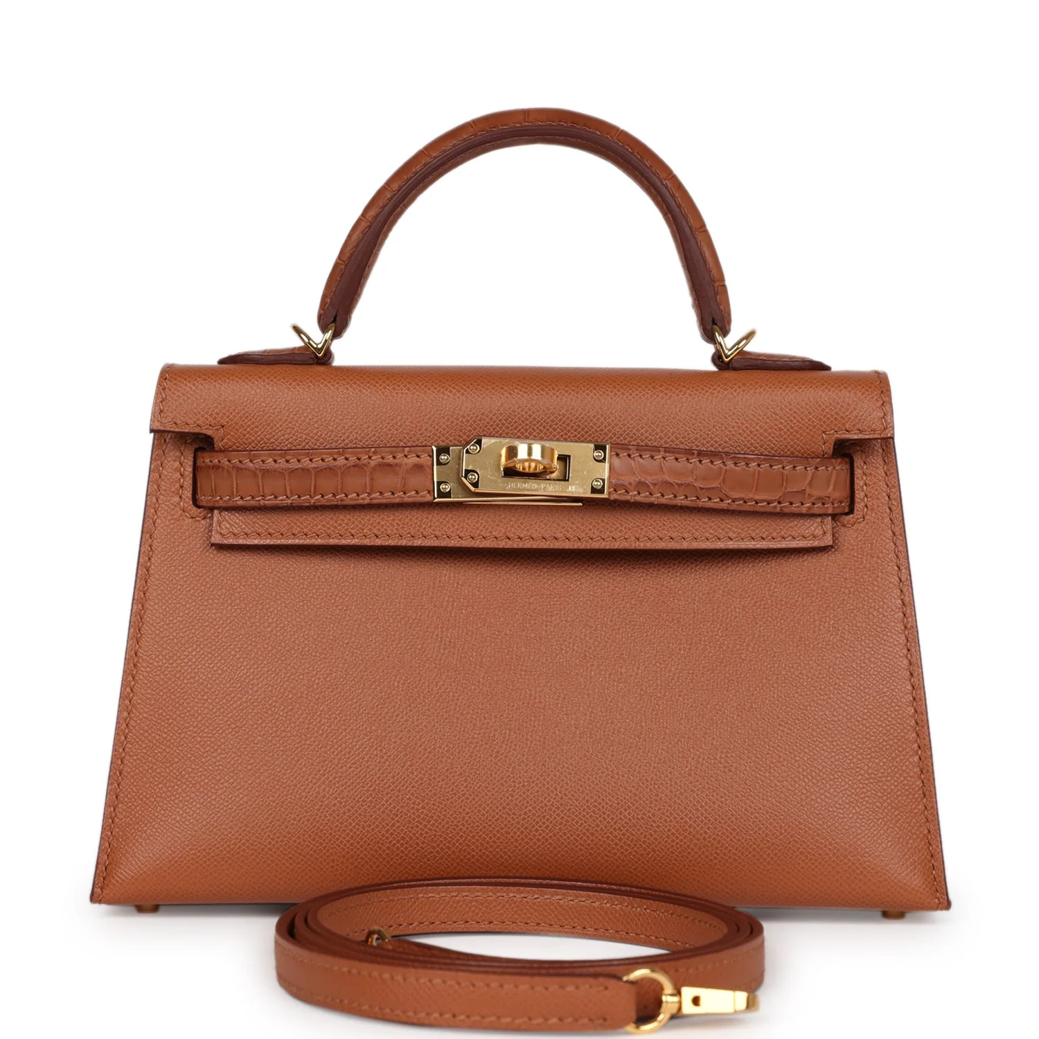 Hermes Kelly Sellier 20 Gold Madame and Matte Alligator Touch Gold Hardware