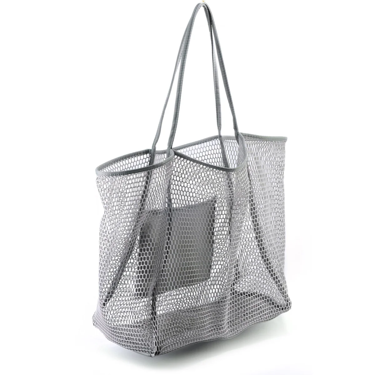 Mesh Beach Tote Grey
