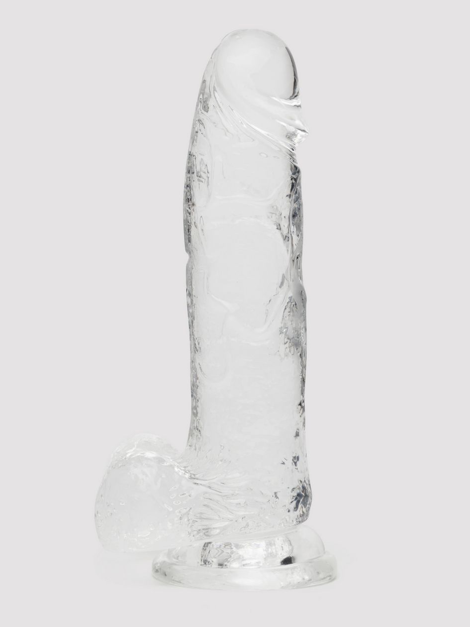 Lovehoney Enjoy Clear Dildo with Balls 8 Inch