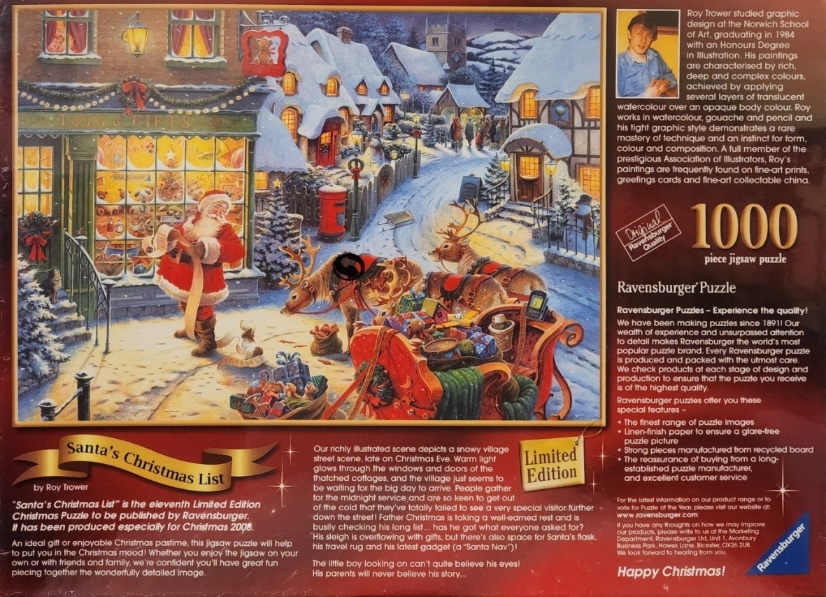 Limited Edition Santa’s Christmas List 1000 Piece Puzzle