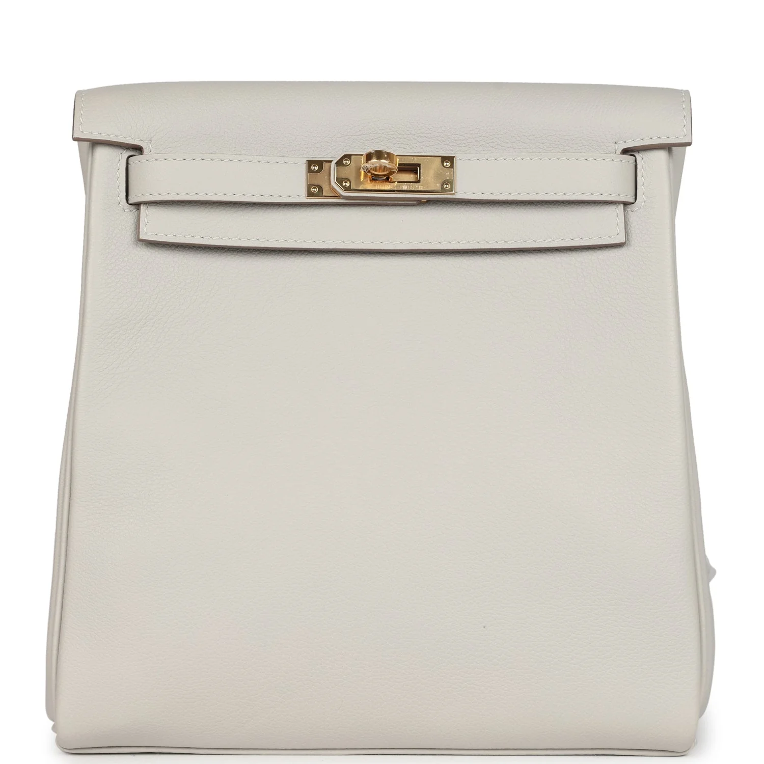 Hermes Kelly Ado II Backpack Gris Perle Evercolor Gold Hardware
