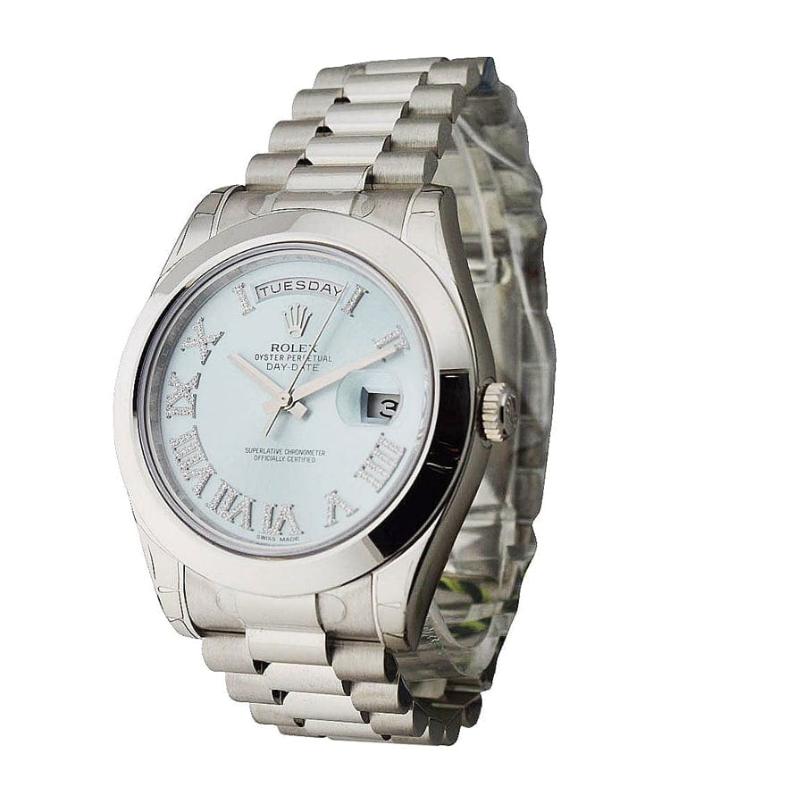 Rolex Day-Date Ice Blue Roman Diamond Dial Replica
