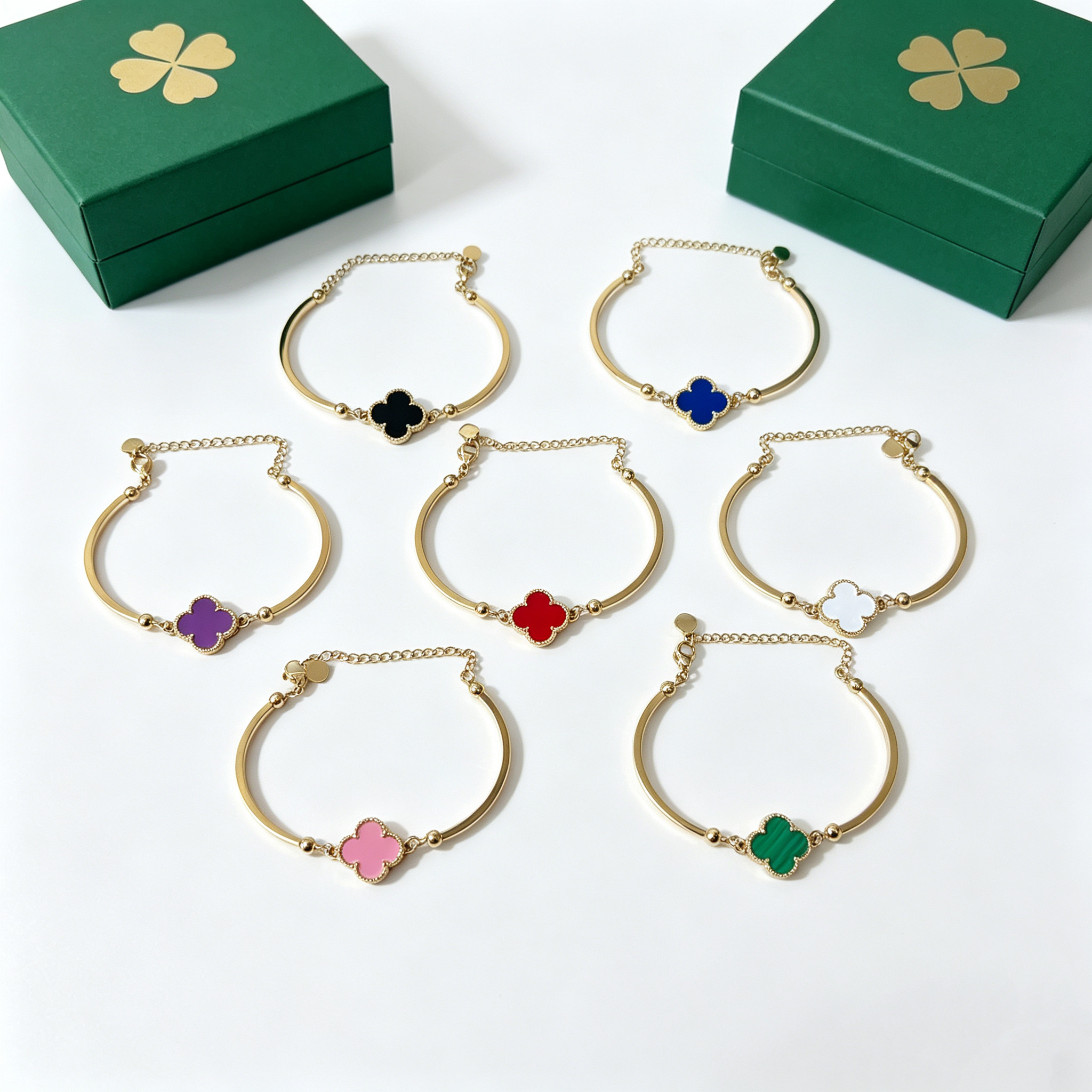 S—Single Flower Metal Bracelet