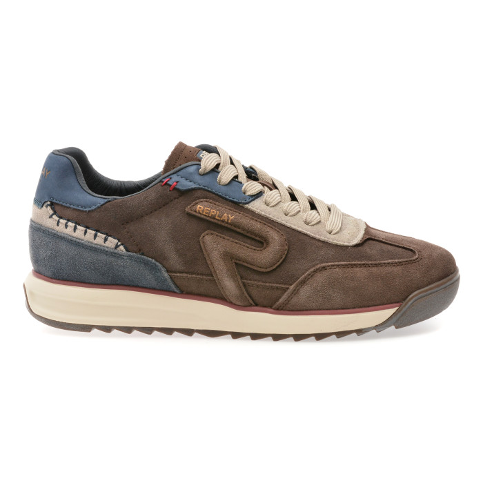 Pantofi sport REPLAY maro, MSIB02L, din piele intorasa