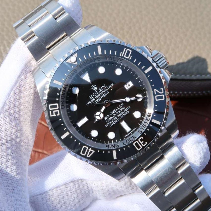 Deepsea Black Dial Oyster Steel 44mm