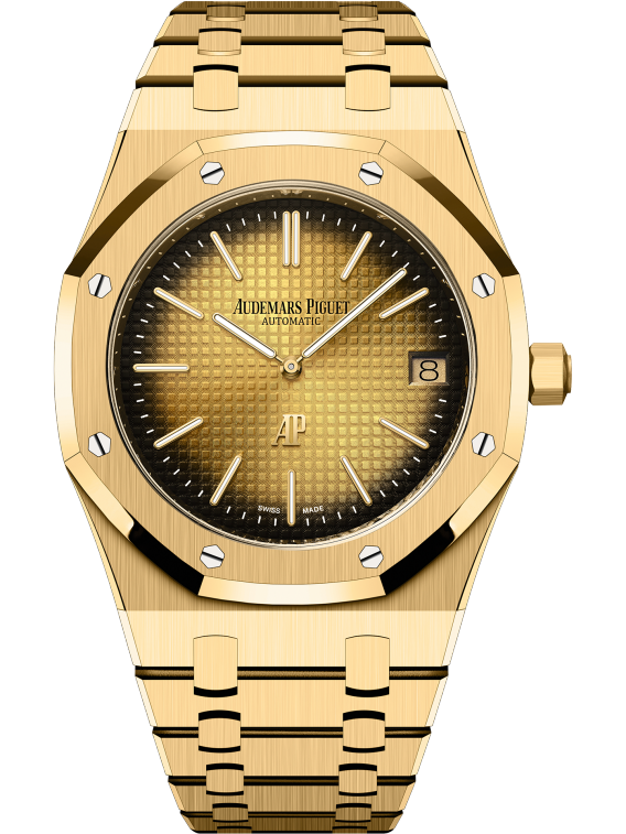 ROYAL OAK "JUMBO" Smoked Yellow Gold-Toned Dial 39mm