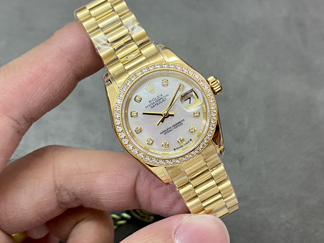 Rolex Datejust 28mm Yellow Gold MOP Dial M279138RBR 0015 Women's Watch