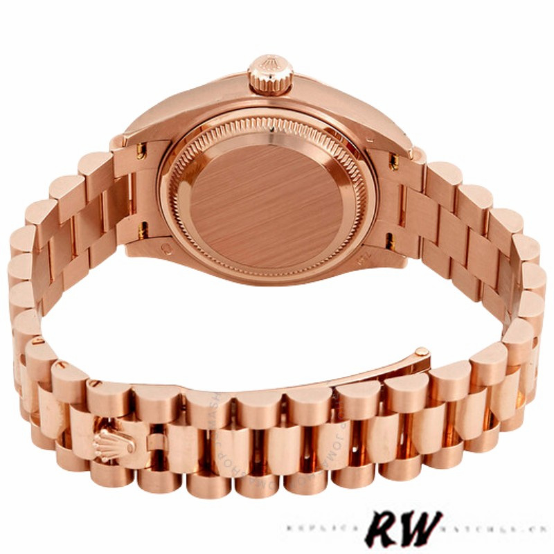 Rolex Datejust 279175 Chocolate Index Dial Fluted Bezel 28mm Lady Replica Watch