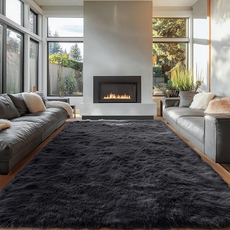 6x9 Machine Washable Large Area Rugs for Living Room, Bedroom