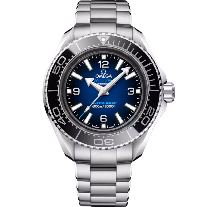 Seamaster Planet Ocean 6000M 45.5 mm, O‑MEGASTEEL on O‑MEGASTEEL