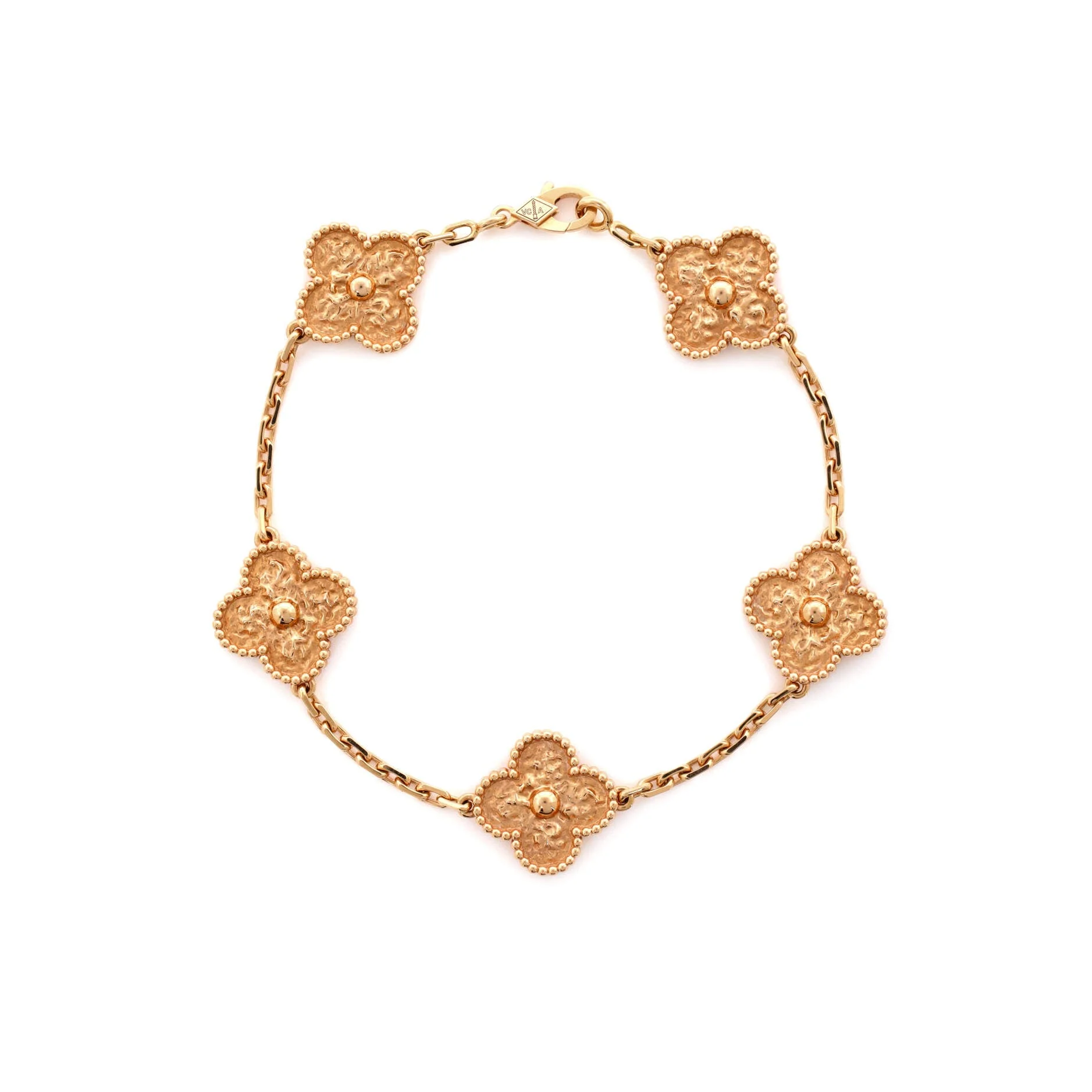 Vintage Alhambra 5 Motifs Bracelet 18K Rose Gold