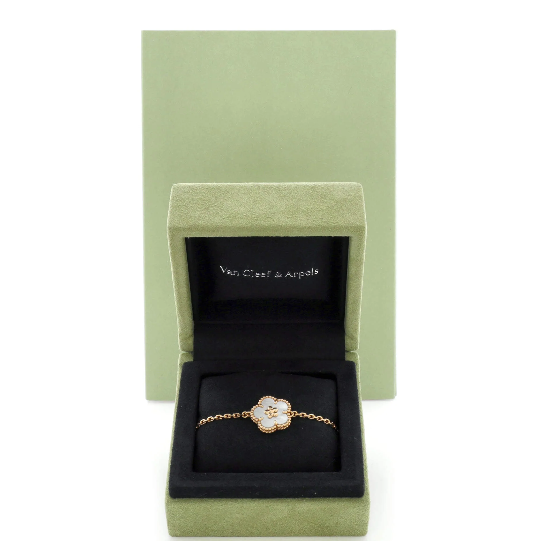 Lucky Spring Plum Blossom Bracelet 18K Rose Gold and Mother of Pearl
