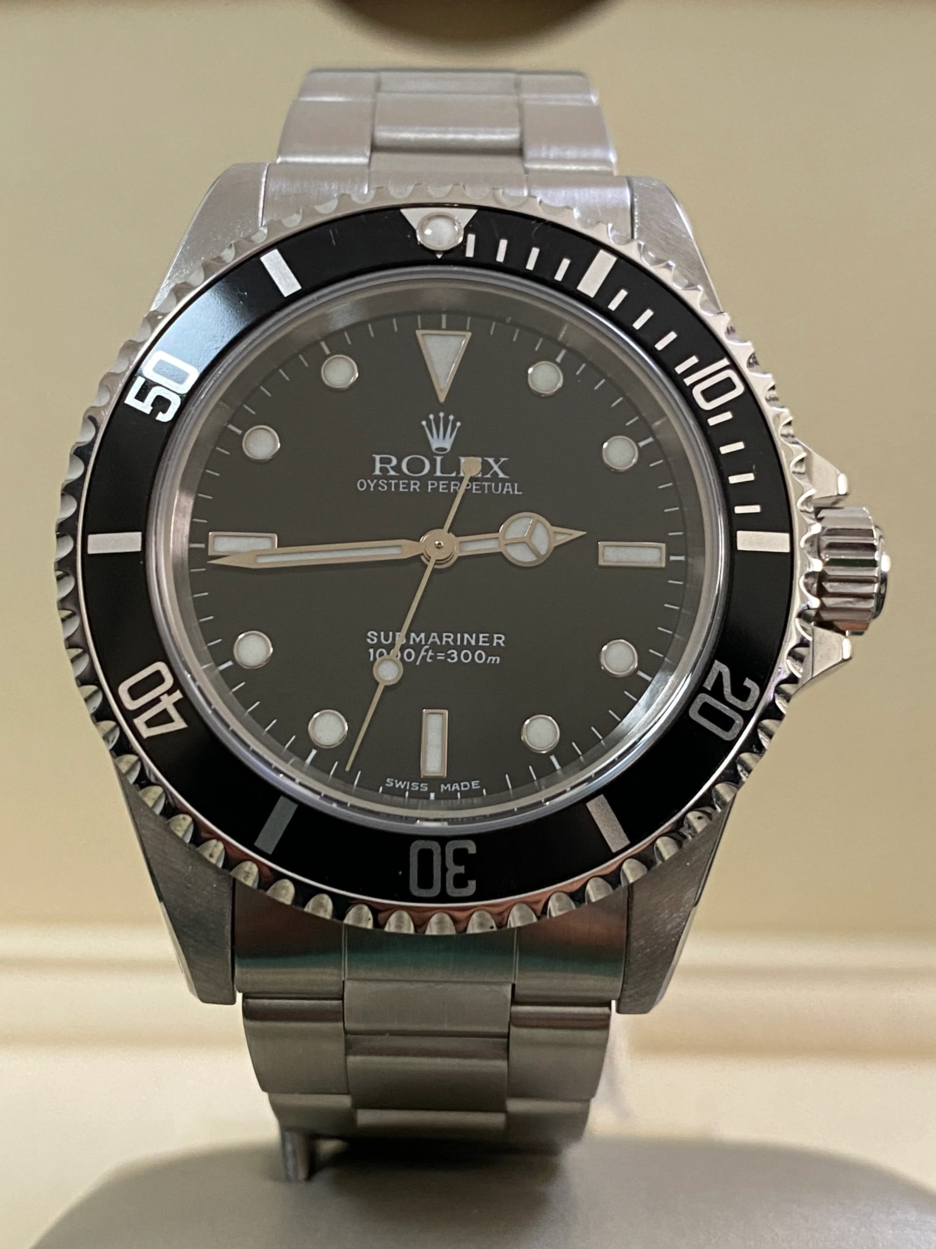 Rolex,Submariner Steel No Date Submariner - K serial - Pre Ceramic Bezel - Black Dial - 14060M