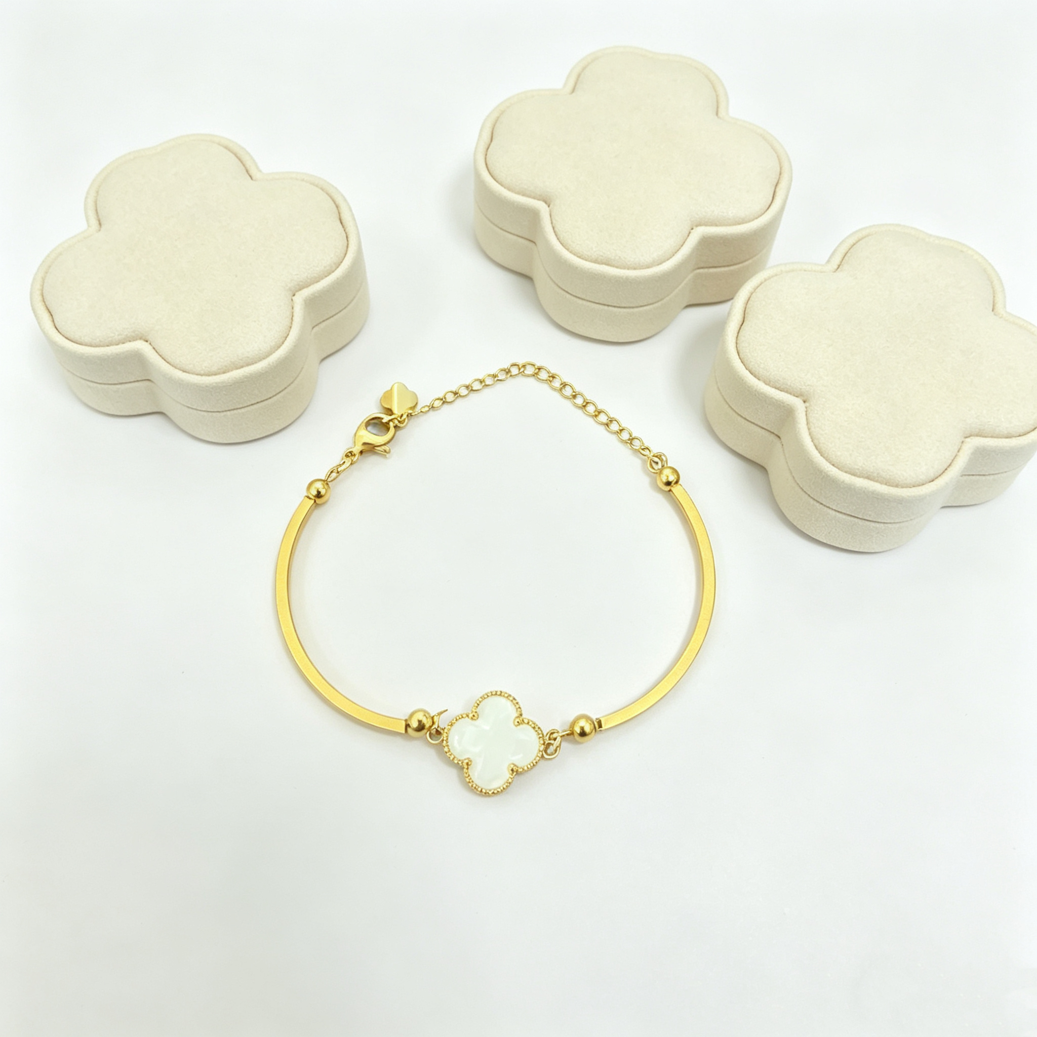 S—Single Flower Metal Bracelet