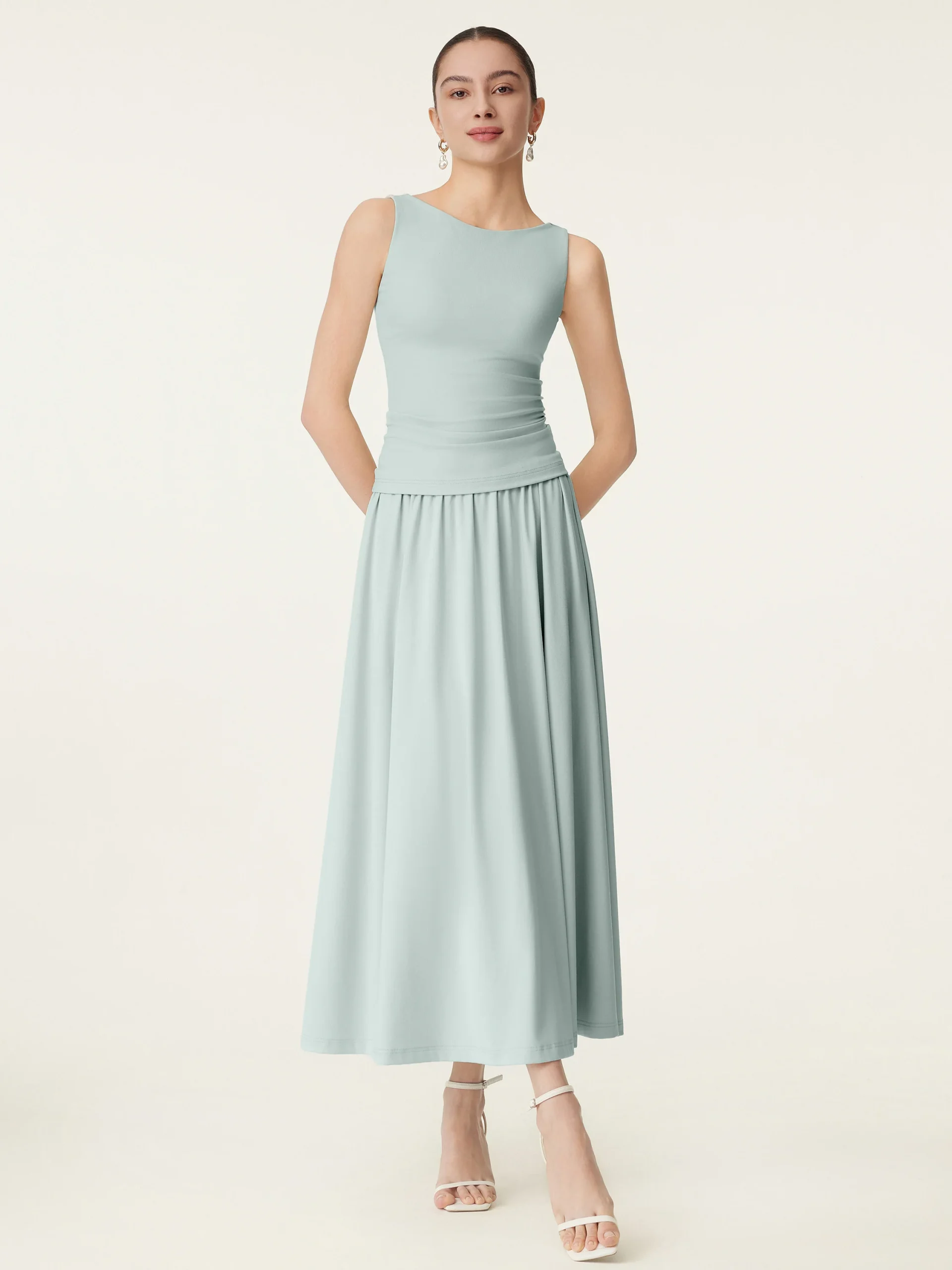 Umbrella Maxi Skirt with Pockets
