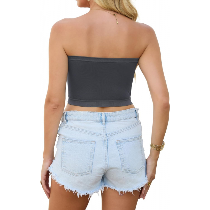 AURETOP 4 Pieces Tube Top Strapless Tops