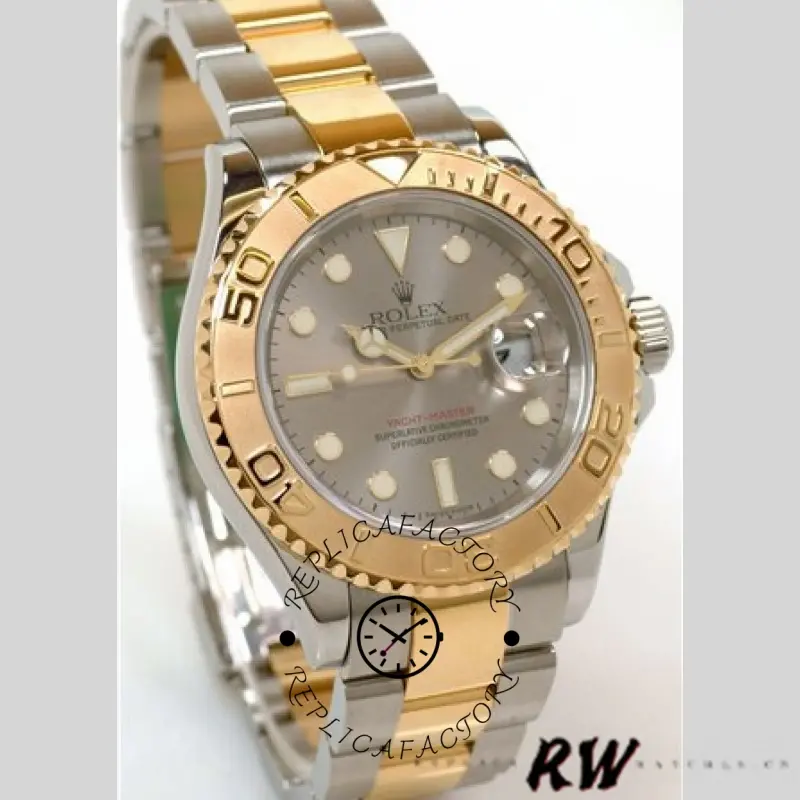 Rolex Yachtmaster 16623 Steel Yellow Gold Rhodium Grey Dial 40MM Mens Replica Watch