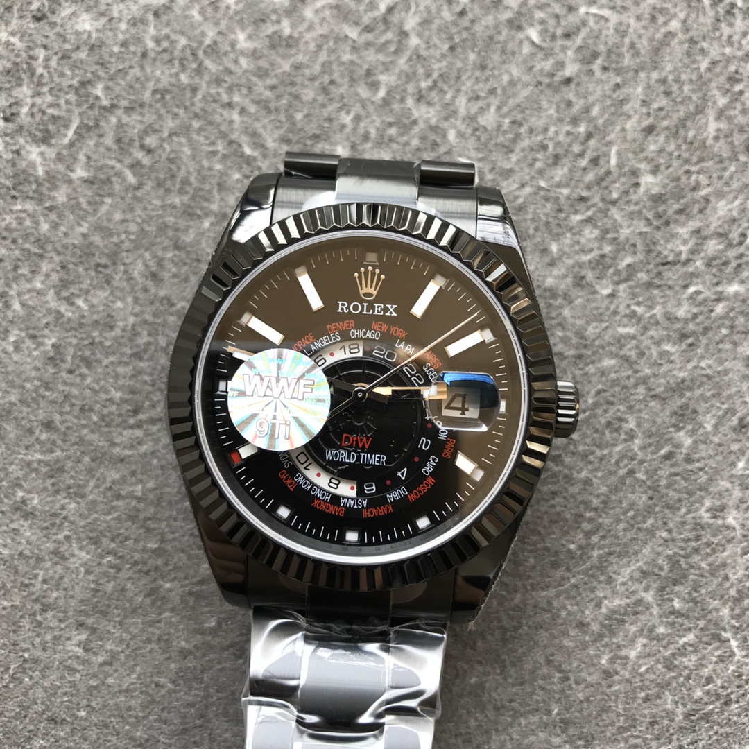 Rolex Sky Dweller PVD Coated Case DIW Limited Edition Black Dial 42MM Men's Watch