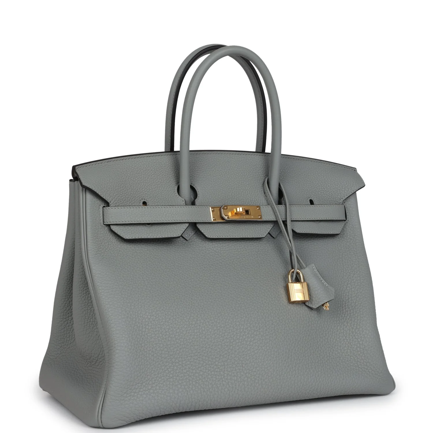 Hermes Birkin 35 Gris Mouette Togo Gold Hardware