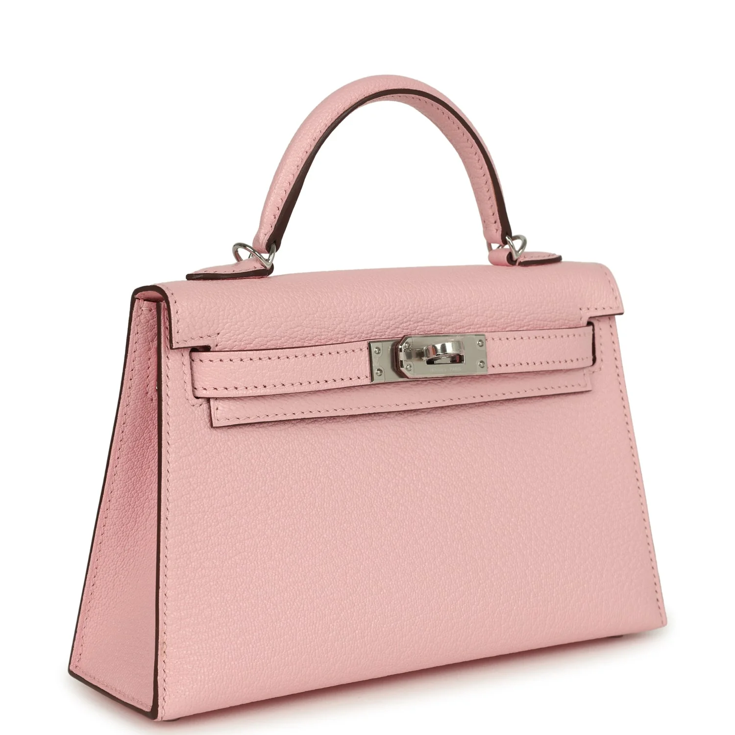 Hermes Kelly Sellier 20 Rose Sakura Chevre Mysore Palladium Hardware