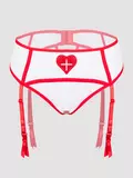 Lovehoney Fantasy Plus Size White Sexy Nurse Suspender Thong