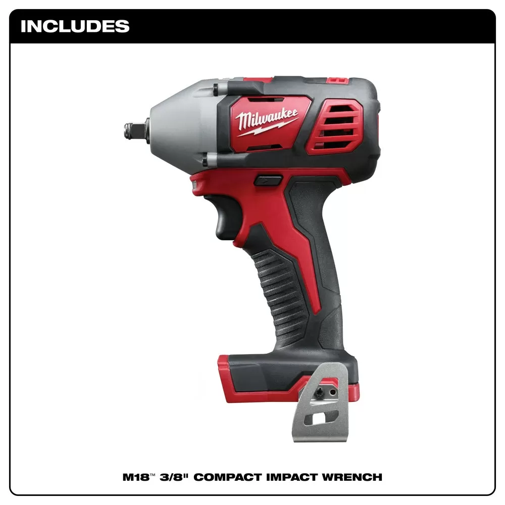 Milwaukee Pre-Sale 2658-20 M18 18V 3/8-Inch Impact Wrench w/ Belt Clip - Bare Tool