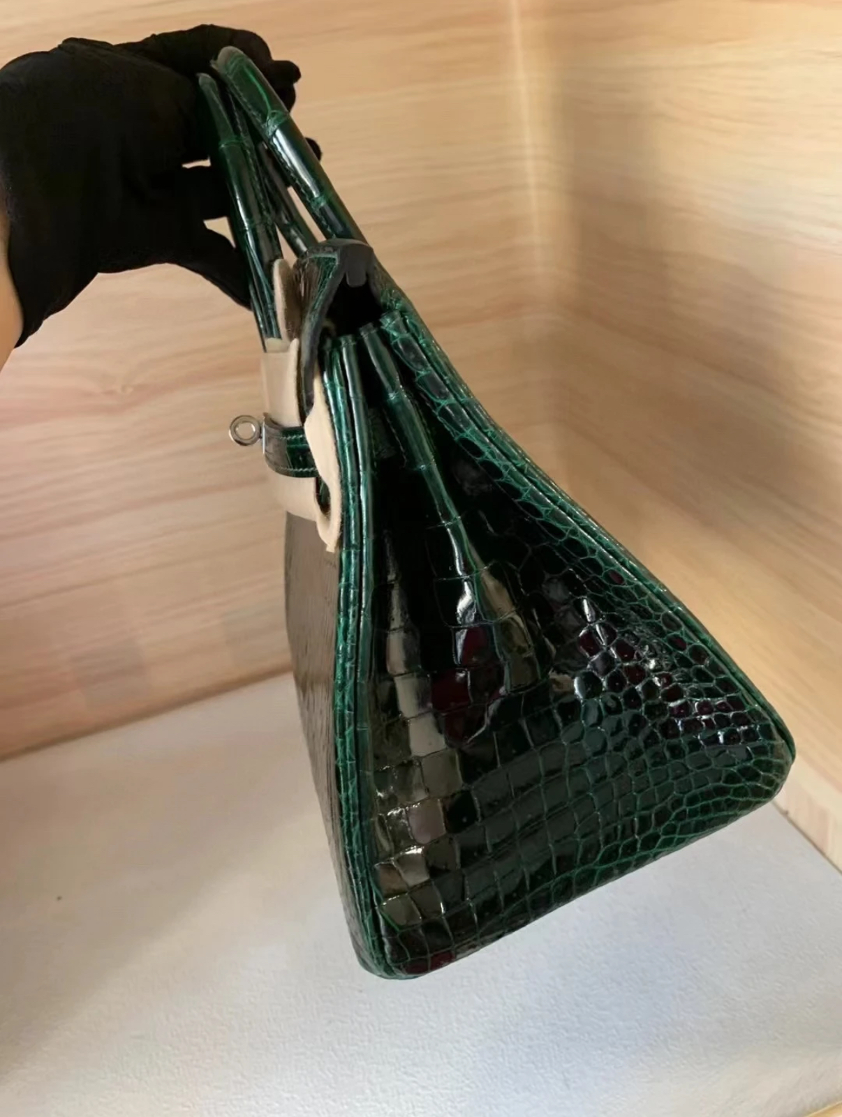 Hermès Birkin 25 Emerald Bay Crocodile Leather customization