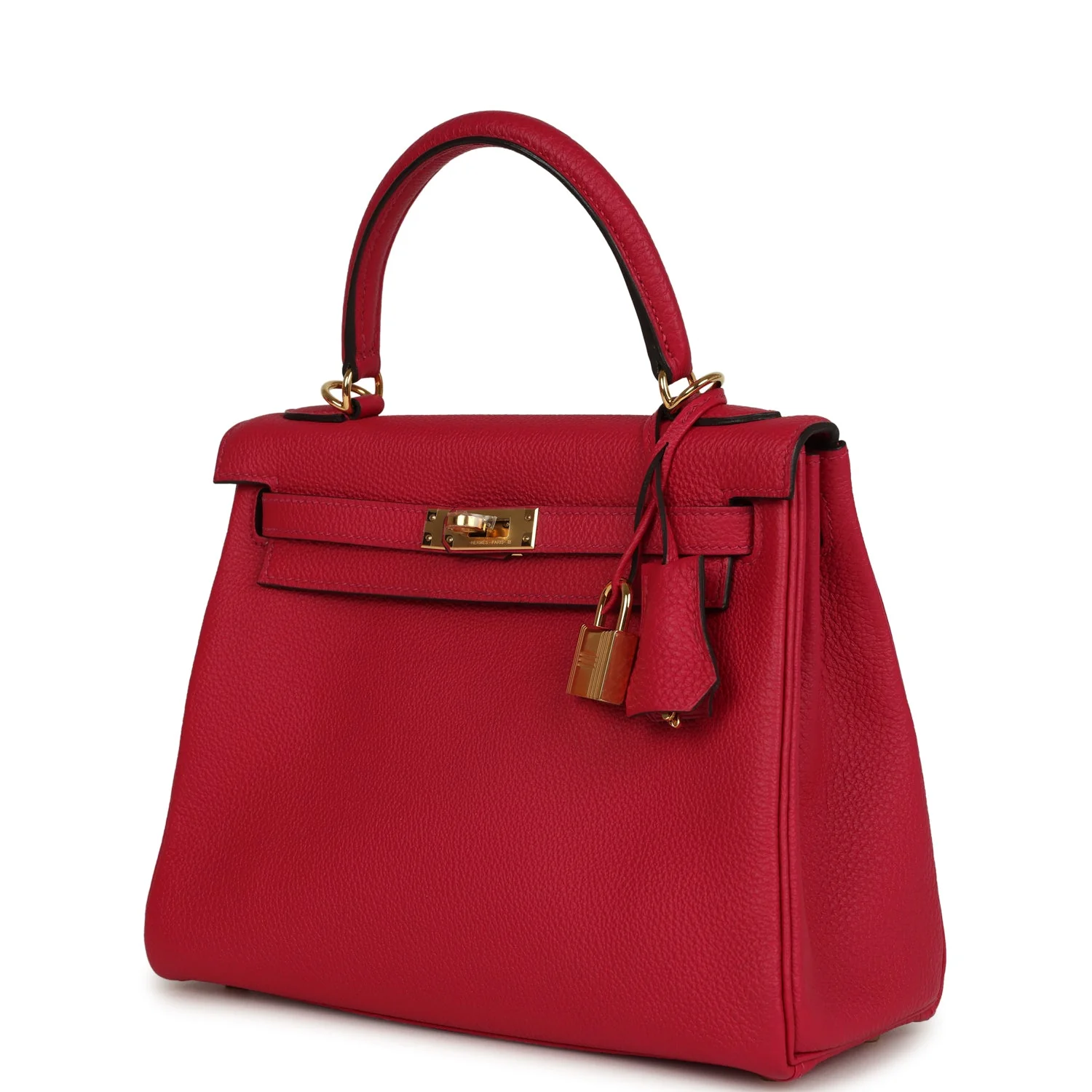 Hermes Kelly Retourne 25 Framboise Togo Gold Hardware