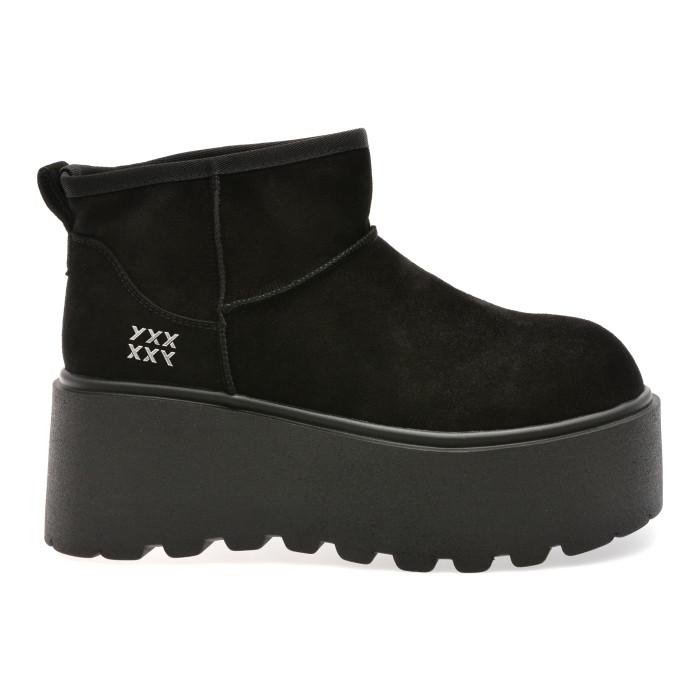 Ghete GRYXX negre, 8083, din piele intoarsa