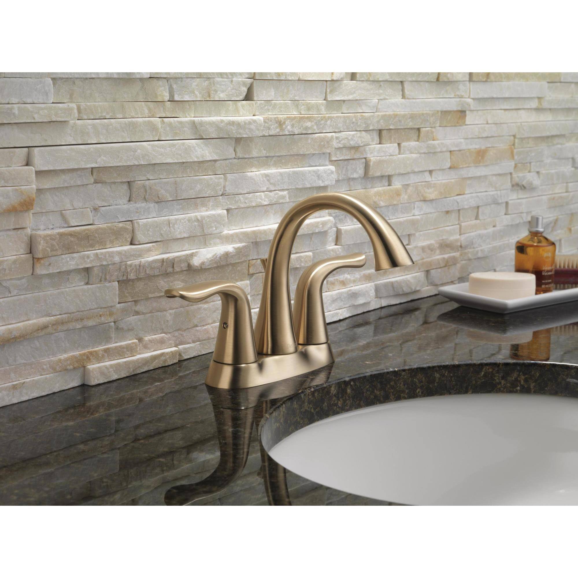 Delta 2538-MPU-DST Lahara Two Handle Centerset Bathroom Faucet, Chrome