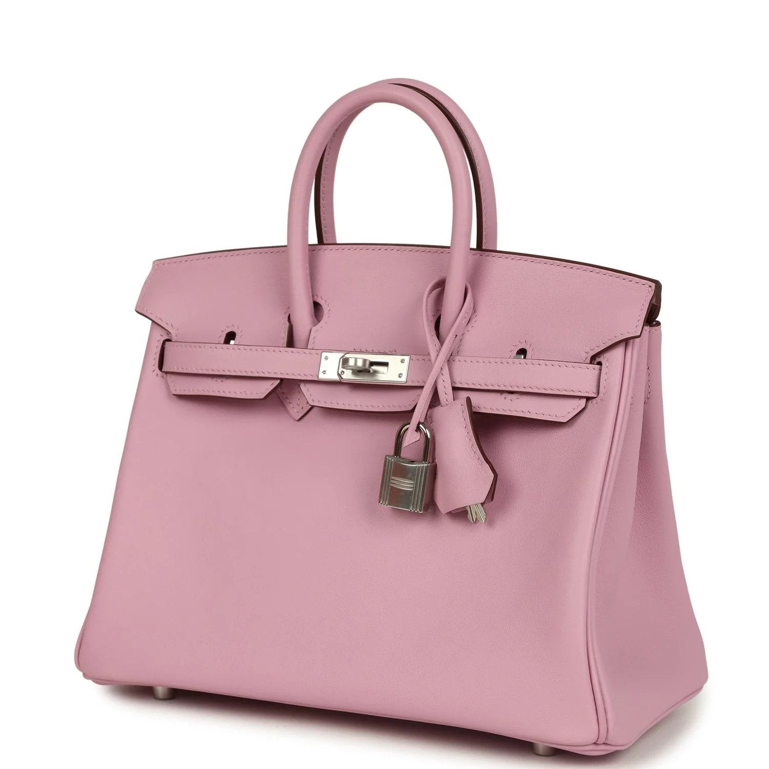 Hermes Birkin 25 Mauve Sylvestre Swift Palladium Hardware