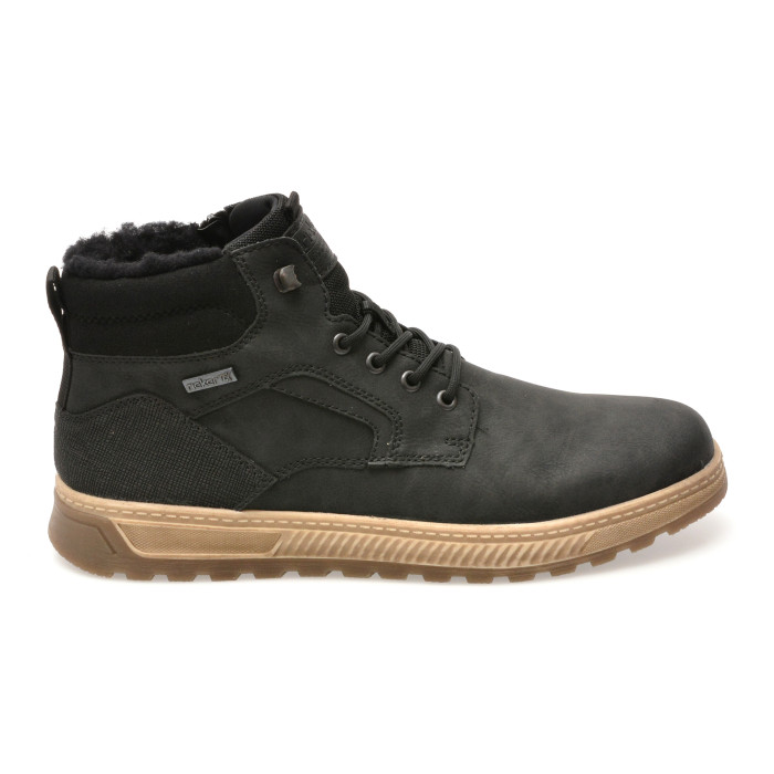 Ghete RIEKER negre, 37005, din piele ecologica