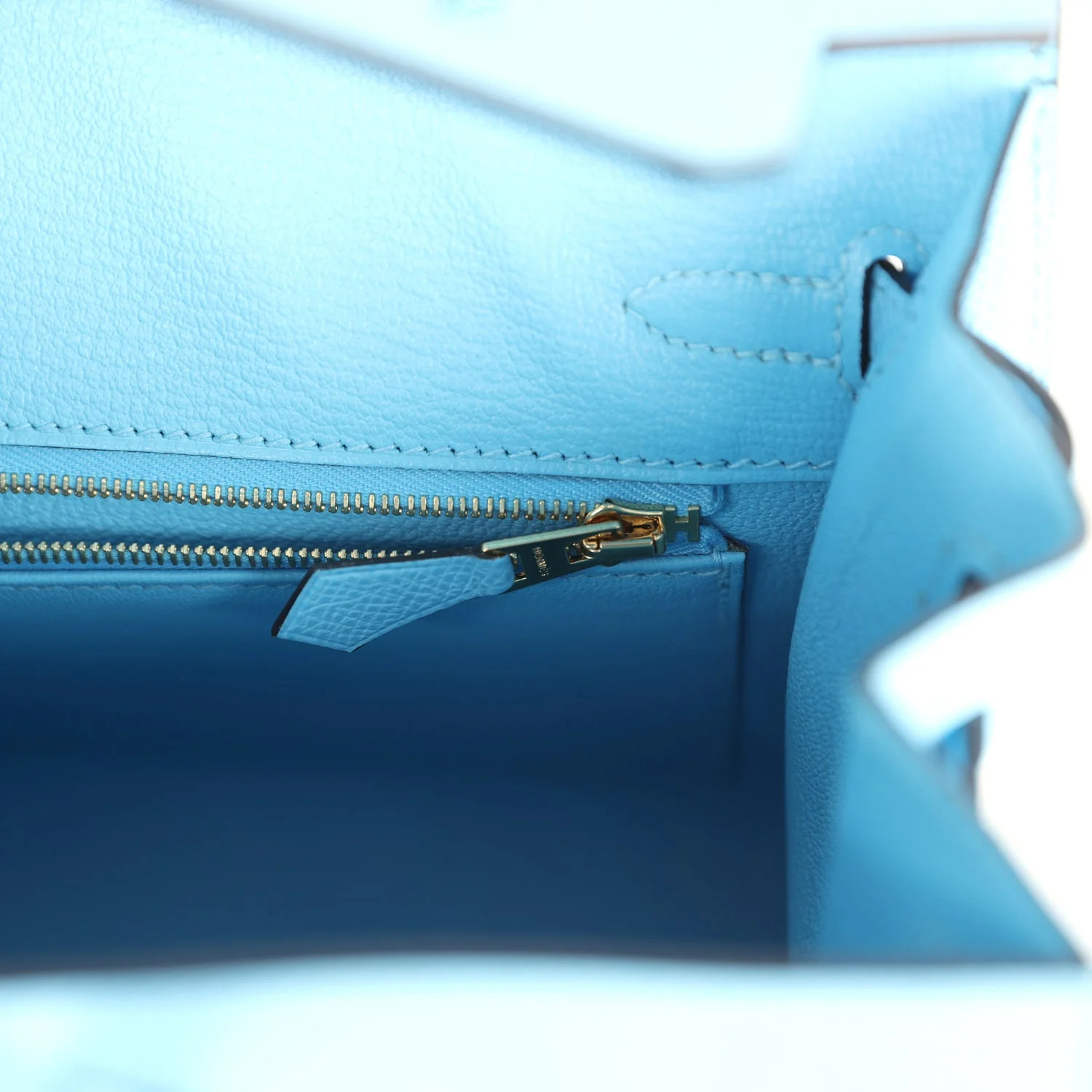 Hermes Birkin Sellier 25 Celeste Epsom Gold Hardware