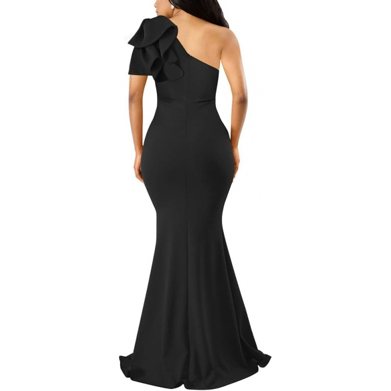 Women's Sexy Sleeveless One Shoulder Ruffle