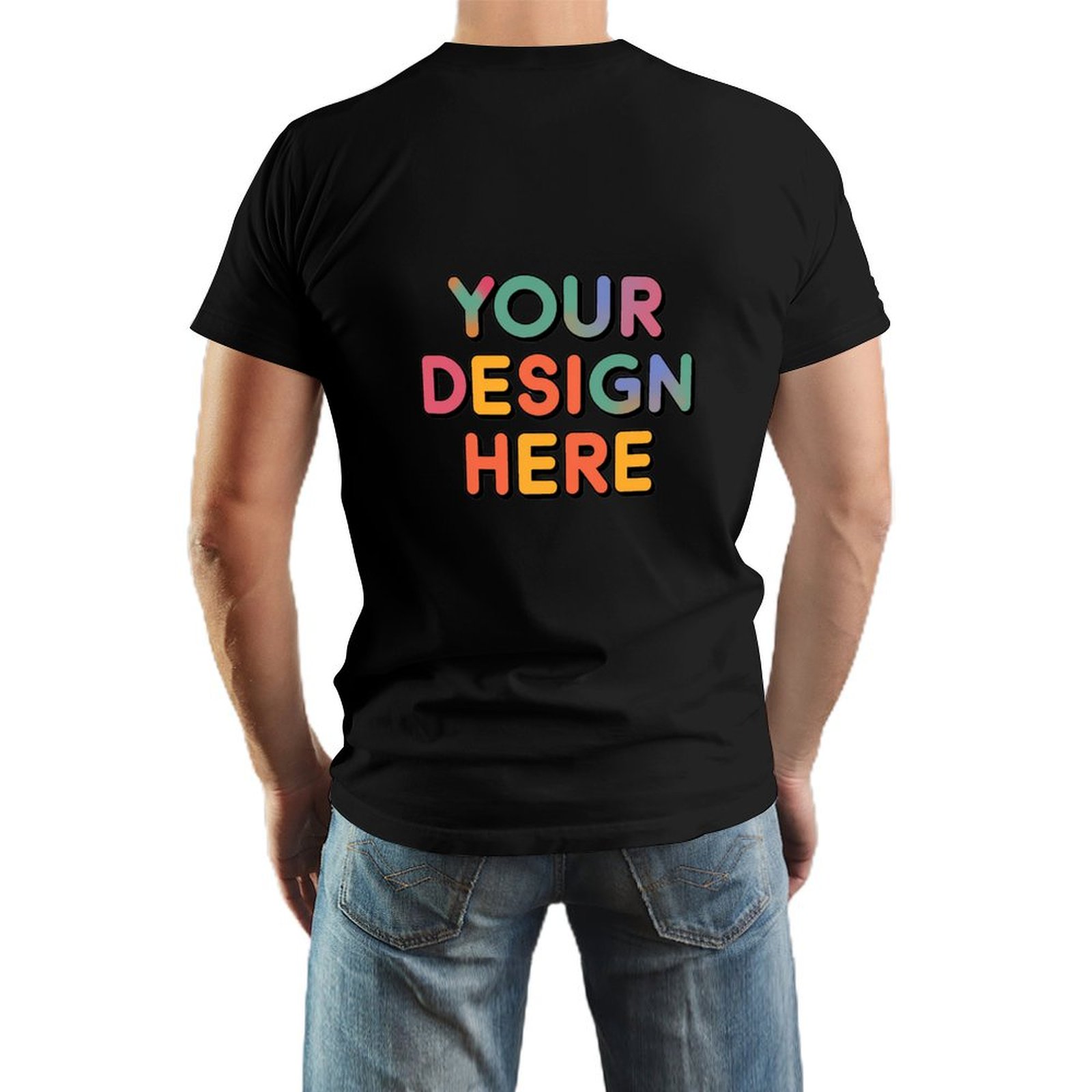 Customized Men’s T-Shirt Back Print in 100% Pure Cotton