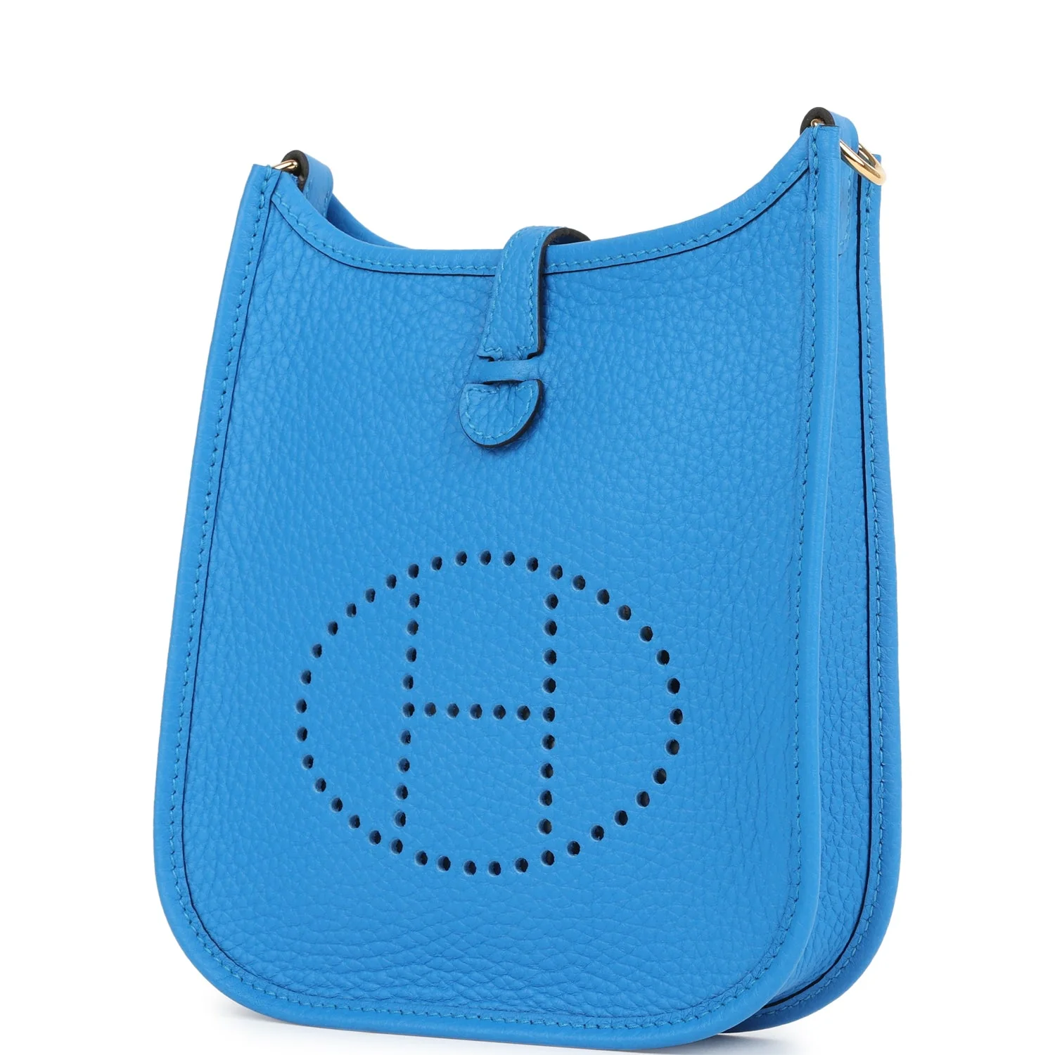 Hermes Evelyne TPM New Bleu Hydra Clemence Gold Hardware