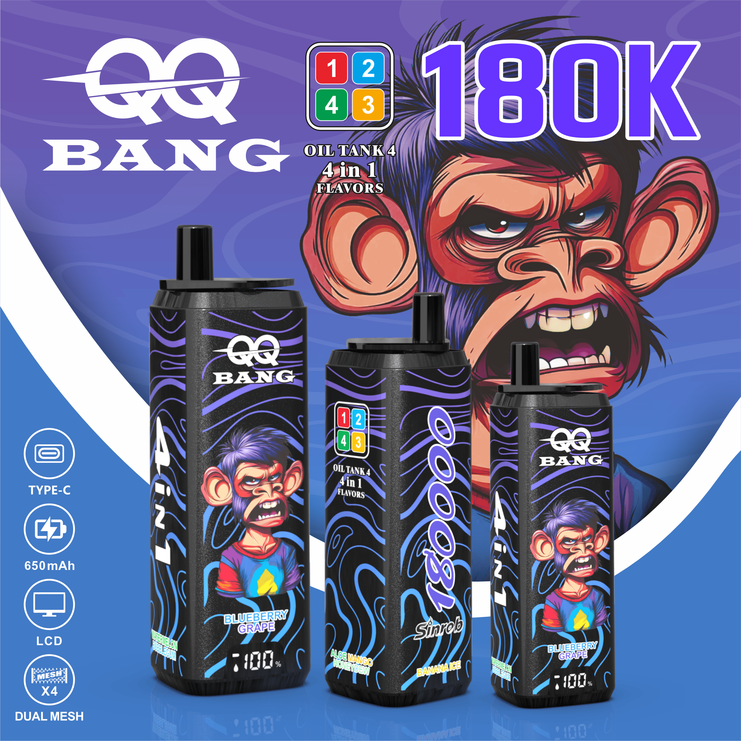 QQ BANG 180.000 Puffs | Sigaretta Elettronica 