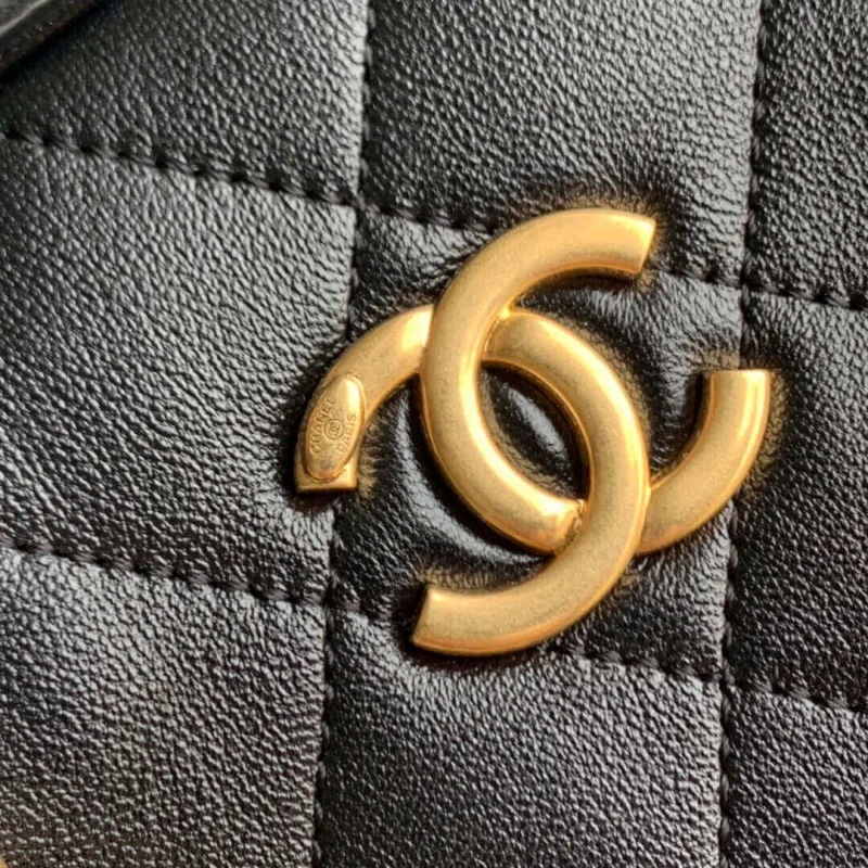 Chanel Shiny Lambskin Small Bowling Bag As1899