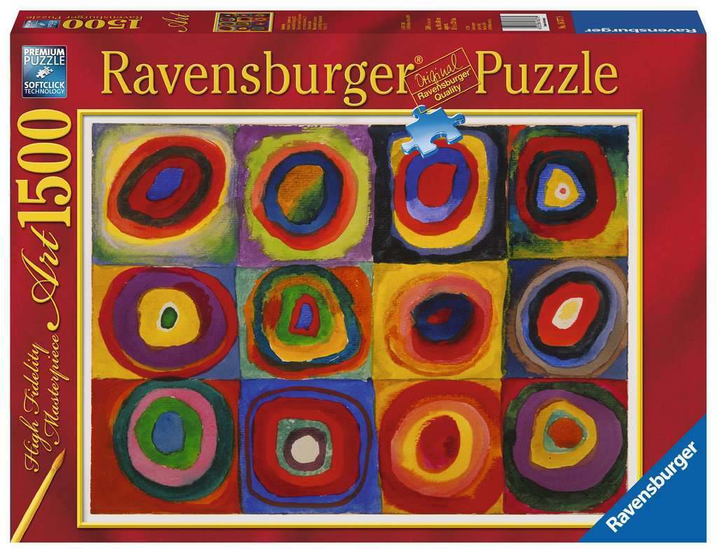 Kandinsky Color Study of Squares and Circles, 1913 Art 1500 Piece Puzzle