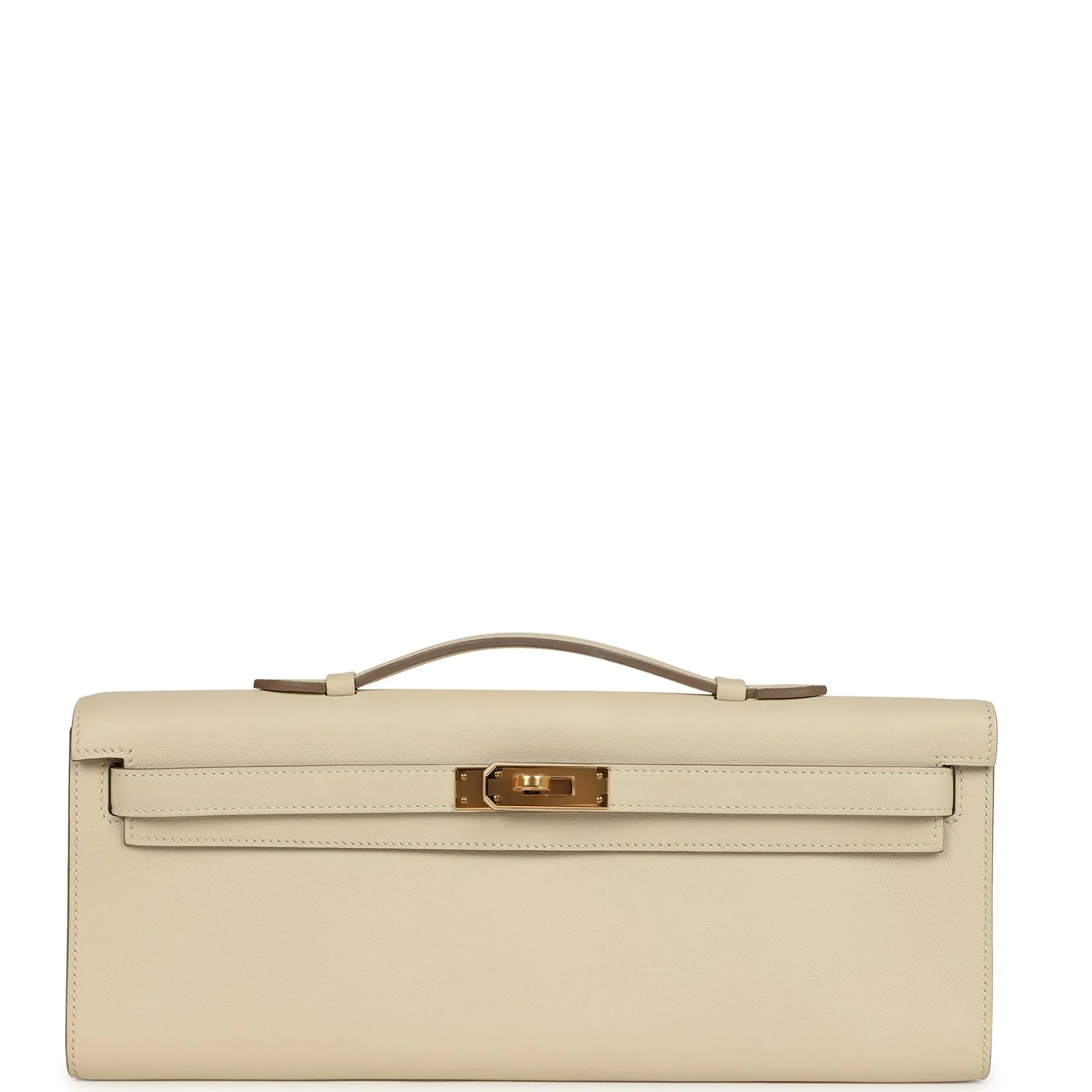 Hermes Kelly Cut Craie Swift Gold Hardware