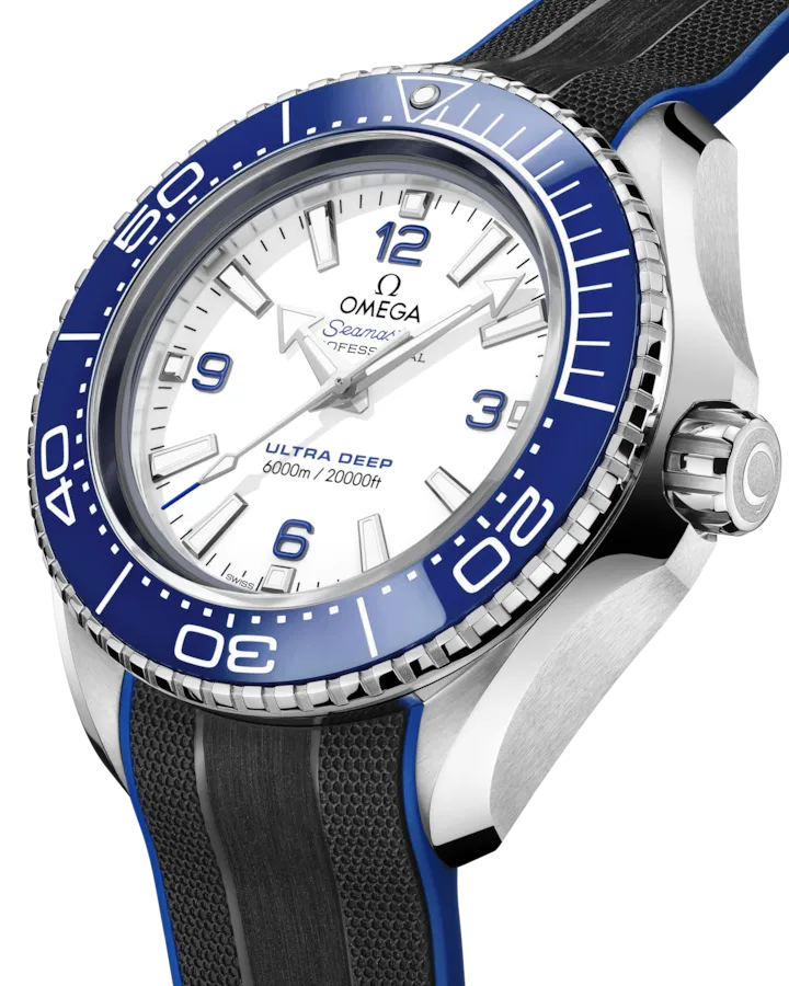 OMEGA SEAMASTER PLANET OCEAN 6000M 45.5 MM, O‑MEGASTEEL ON RUBBER STRAP