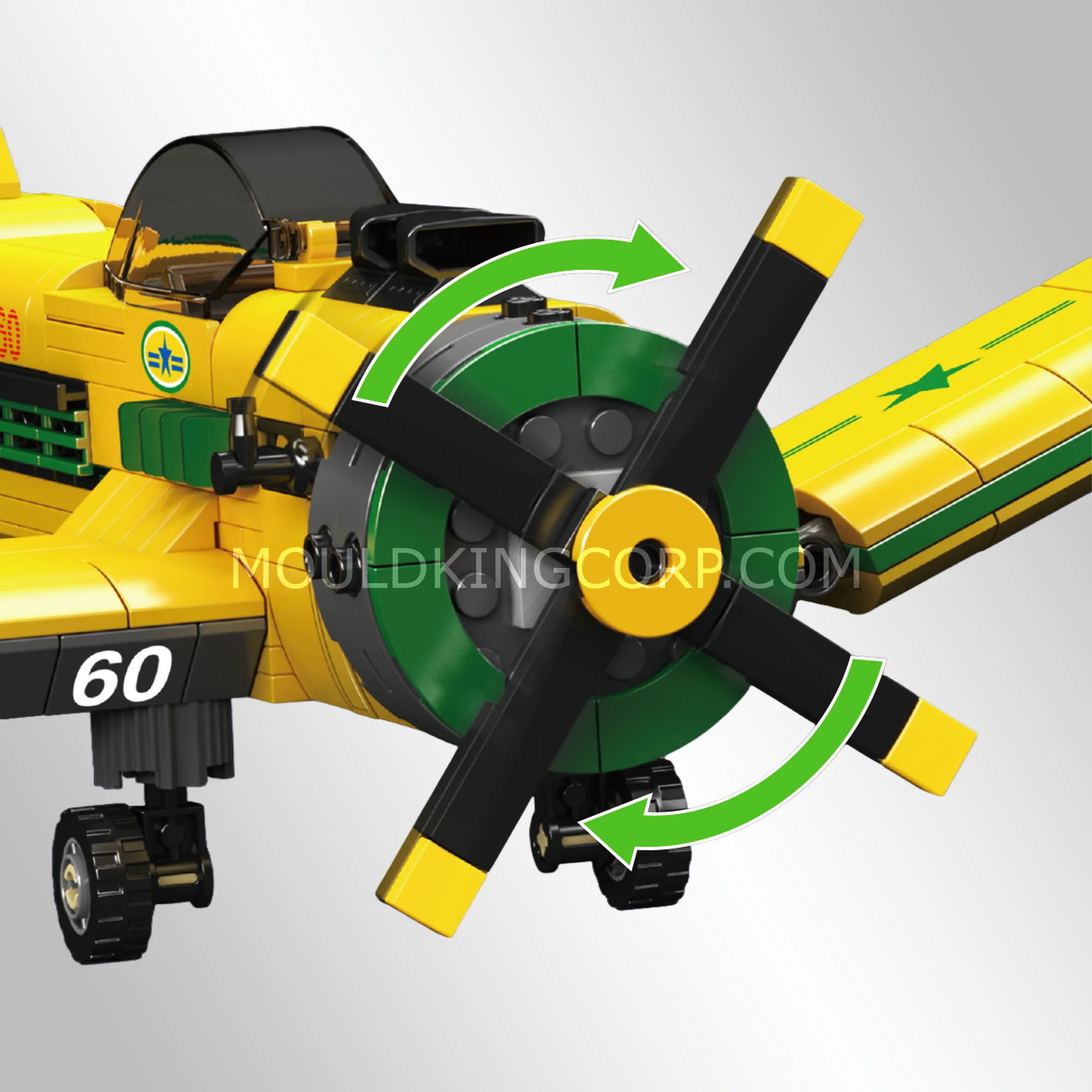 Mould King 24060 Brazilian Propeller Racing Aircraft Building Set | 562 Pcs