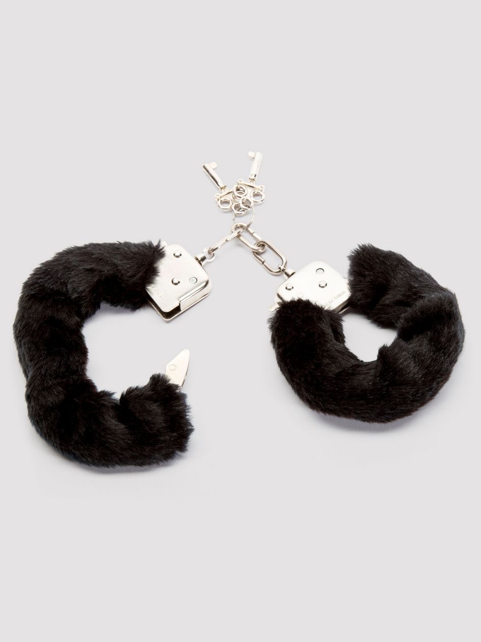 Lovehoney Black Furry Handcuffs