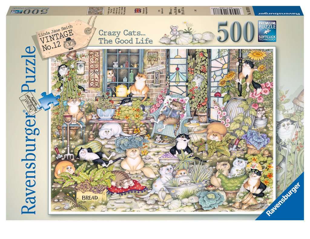 Crazy Cats The Good Life 500 Piece Puzzle