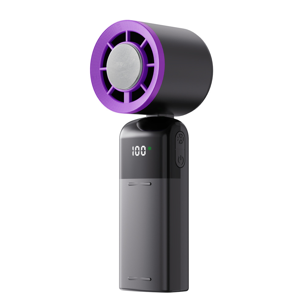 Cross-Border Handheld Refrigeration Fan 199-Speed Refrigeration Folding Portable Turbine Mini Semiconductor Ice Small Fan
