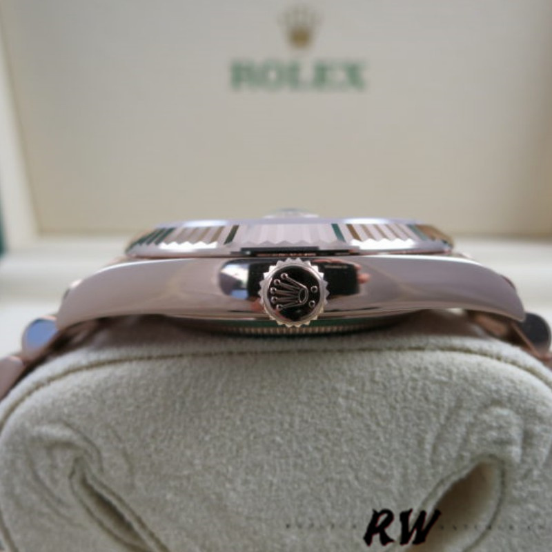 Rolex Day-Date 228345RBR Sundust Stripe Motif Dial Diamond Bezel 40mm Mens Replica Watch