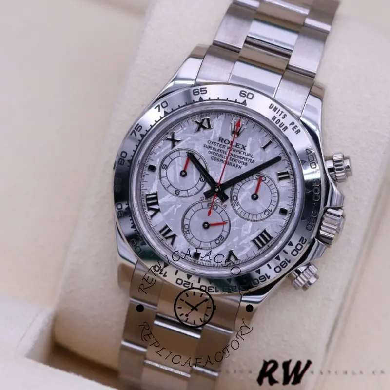 Rolex Cosmograph Daytona 116509 Meteorite Grey Roman Dial 40MM Mens Replica Watch