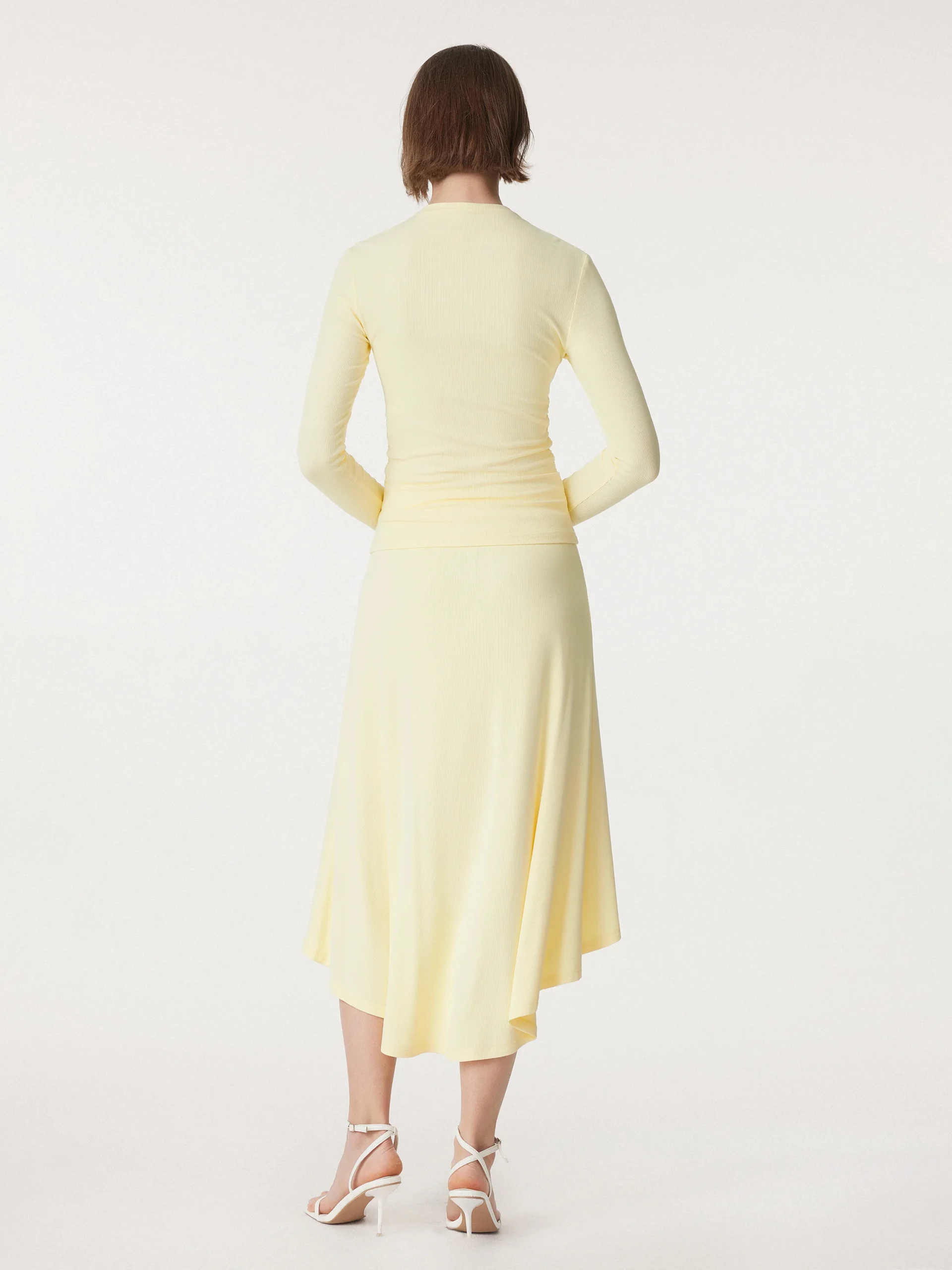 Coastal Flowy High-low Midi Skirt