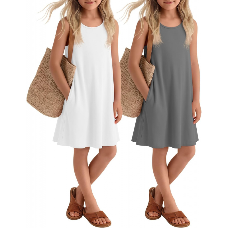 2 Pack Girls' Summer Dresses